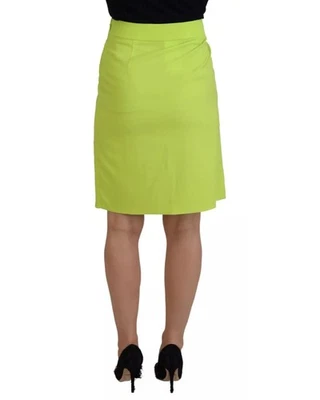 Preloved Dsquared² Vintage Lime Green Pencil Skirt Style SKI1894 Women Foto 1 de 4