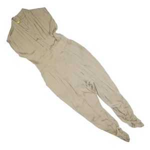 CATHERINE MALANDRINO Damen Beige Playsuit M Ärmellos V-Ausschnitt Taillenband Relaxed - Bild 1 von 6