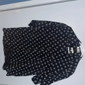 Camisa Claiborne De Colección Para Hombre Grande Estampado Geométrico Abotonada Manga Corta Años 90 - Imagen 1 de 9