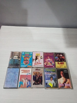 LOT 10 CASSETTES TAPES LOS BUKIS TEMERARIOS RIGO TOVAR SELENA XAVIER PASSOS - Image 1 of 4
