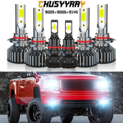 Faros antiniebla de haz alto bajo Fit 01-05 Chrysler PT Cruiser 6K LED Foto 1 de 4