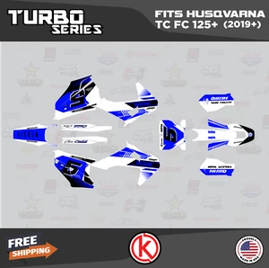 Graphics kit for Husqvarna TC125 TC250 FC250 FC350 FC450 2019-2022 Turbo - Blue - Picture 1 of 6