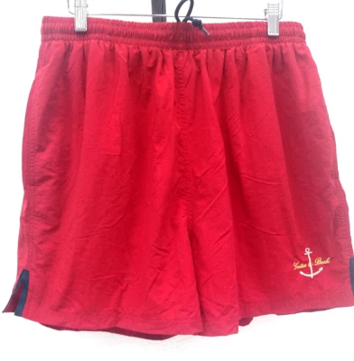 CUTTER & BUCK Mesh Lined Red,  Elastic & Draw String Waist Swim Trunks Sz XL/TG. - Image 1 of 4