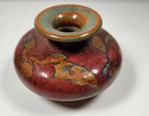 MAGNOLIA POTTERY Nederland, Colorado Small Studio Pottery Squat Vase - Picture 1 of 4