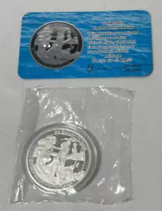 Arte redondo de plata CMG Mint 1 Troy OZ .999 limitada de colección Gone Fishing - Imagen 1 de 6