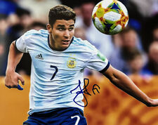 JULIAN ALVAREZ SIGNED 8x10 PHOTO ARGENTINA WORLD CUP CHAMPIONS AUTOGRAPH COA