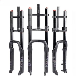 MTB Forks 20 26 Inch Fatbike Forks Double Shoulder Mountain Bike Suspension Tire - Picture 1 of 26