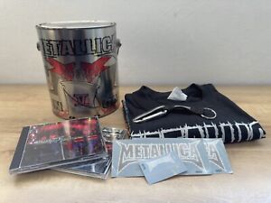 Metallica Fan Can V w/ Fillmore Shirt Size L And CD/DVD Rare  *See Description*