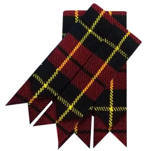 New Pair Wallace Tartan Kilt Sock Flashes/Scottish Kilt Sock Flashe Wallace - Picture 1 of 1