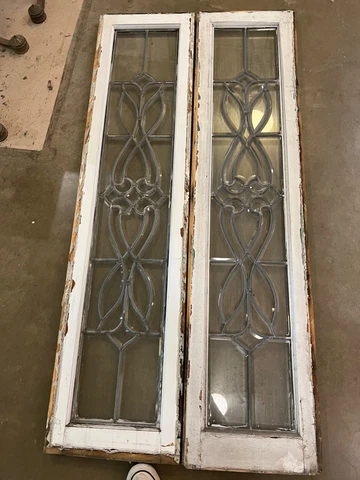 2 Pair of matching clear beveled sidelights Cover