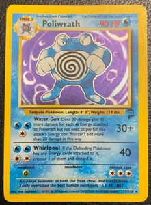 Pokémon TCG - Vintage WOTC - Poliwrath #15/130 - Base Set 2 - Holo Rare LP - Picture 1 of 10