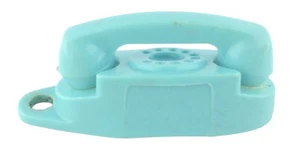 Vintage blau Kunststoff Prinzessin Telefon Promo Anhänger oder Charm 1960er - Bild 1 von 5