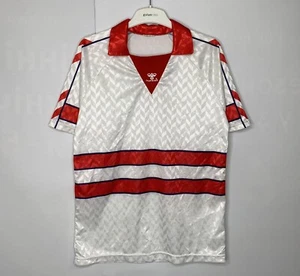 HUMMEL STILE DENMARK TEAM 1988 1989 AWAY FOOTBALL SHIRT SOCCER JERSEY SIZE L - Picture 1 of 5