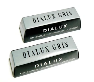 Dialux Grey Polishing Compound Rouge Gris Dialux Gray Stainless Polish 2 Bars - Picture 1 of 9