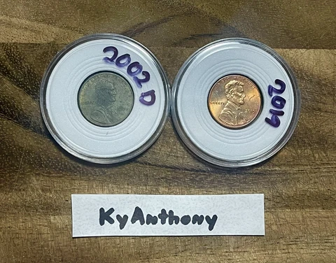 2002 D & 2019 Penny Plating ERROR MUST HAVE! Cover