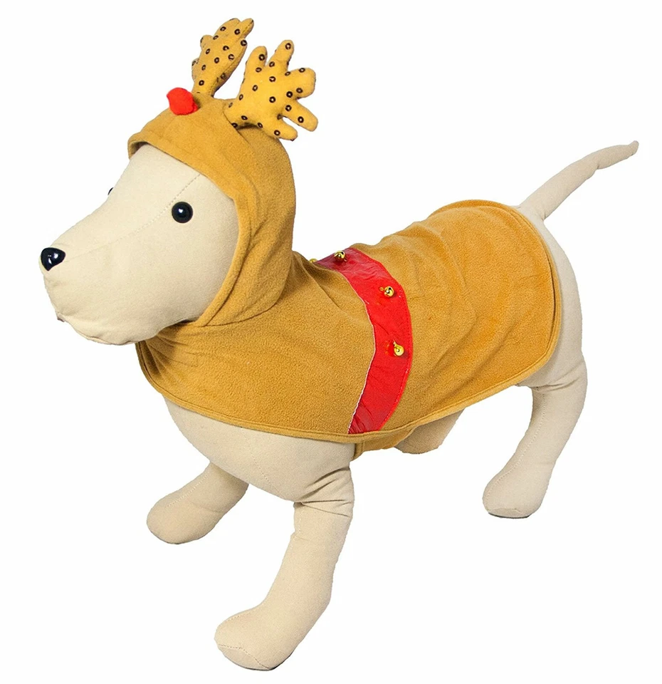 Dog Life Reindeer Dress Up Outfit For Dogs, 4 Sizes Available, Can Attach Lead - Image 1 of 3