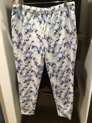 Lucky Brand Pants Women’s Medium PJ Lounge Pants Blue And White Tie Dye - Image 1 of 3