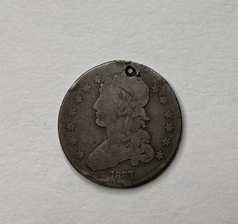 1837 Capped Bust Quarter - Good Details - Rarer Type Coin! Cover
