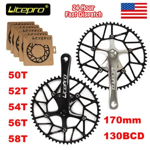 Juego de bielas plegable Litepro MTB 130BCD 50-58T 170 mm brazo de manivela - Imagen 1 de 14