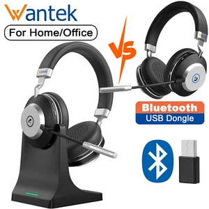 Bluetooth Büro-Kopfhörer mit Mikrofon USB-Dongle kabelloses Laden Gaming Headset - Bild 1 von 14