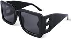 Black Square Sunglasses Women Fashion Eyewear Big Frame  Outdoor Goggles 
