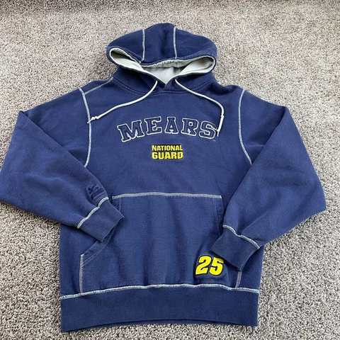 Casey Mears Hoodie Adult Small Blue Pullover Pocket NASCAR #25 Sweatshirt Mens Cover