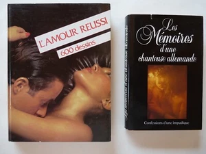 Lot EROTISME L'amour en 600 dessins / Les memoires d'une chanteuse Allemande - Imagen 1 de 1