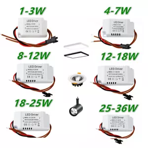 LED Driver 4-7W 18-25W 25-36W Adattatore Trasformatore Alimentatore 12V 36V - Afbeelding 1 van 15