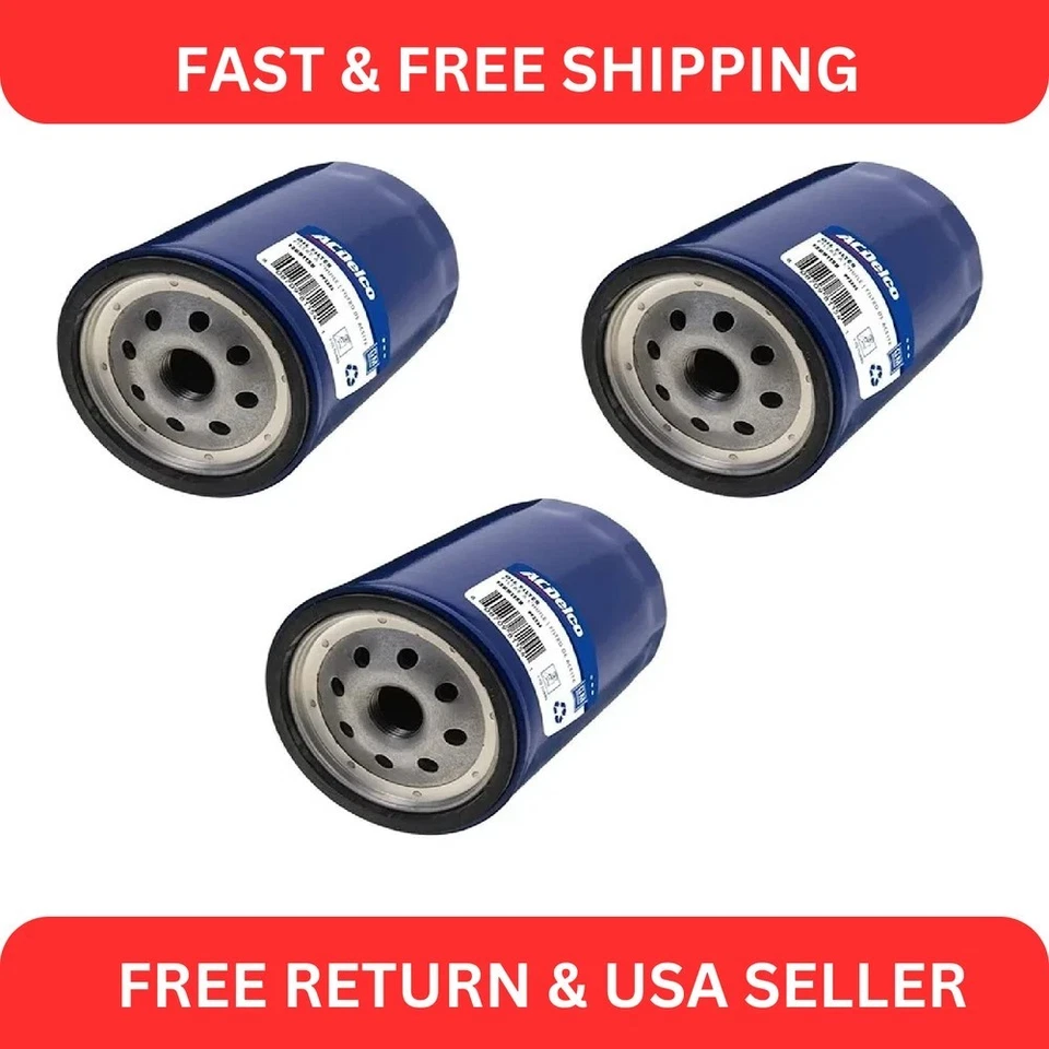 Filtro de aceite de motor genuino para Chevy GMC 2001-2019 6,6 Duramax diésel 3 piezas Foto 1 de 4