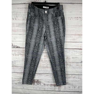 Code Bleu Pants Women's 10 Snake Print Skinny Stretch Jeans Animal Pattern - Image 1 of 4