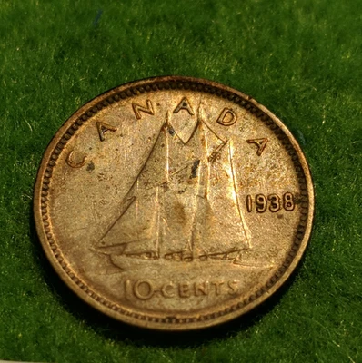 1938 Canadian Dime – early George VI silver with a story to tell. EF-40 - Image 1 of 4
