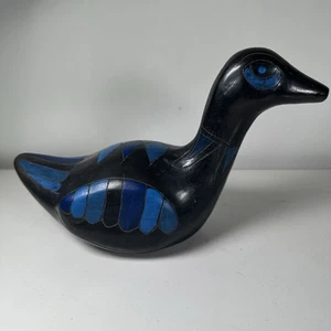 Oaxaca Mexican Vintage Triangle Design Pottery Duck Bird Figurine - Picture 1 of 13