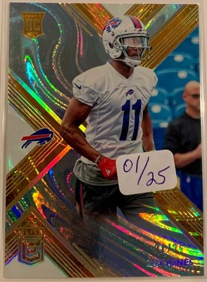 2017 Donruss Elite Zay Jones RC Orange Rookie SP Bills /25 - Image 1 of 2