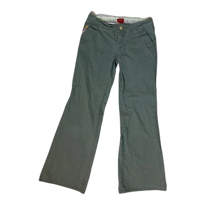 Pantalones de Colección Mossimo Tiro Bajo Verde Ejército Junior Talla 5 Pierna Ancha Hada Grunge Foto 1 de 4