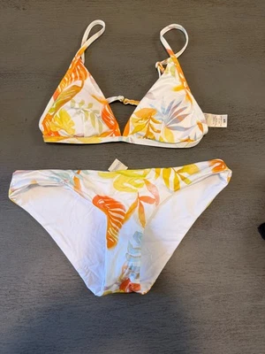 NEW colorful leaves L SPACE two piece swimsuit bikini size small - Image 1 of 2