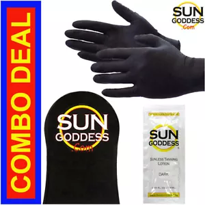 Best Sunless Self Tanning Application Mitt + Gloves + Self Tanning Lotion Tanner - Picture 1 of 9