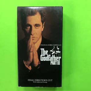 The Godfather Part III 3 VHS 1990 FINAL Director's Cut With Additional Footage - Picture 1 of 3