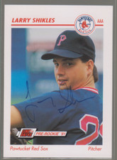 Autographed 1991 Line Drive AAA Larry Shikles - Pawtucket Red Sox