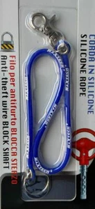 CORDA IN SILICONE BLU LACCIO FILO PER ANTIFURTO BLOCCA STERZO PER AUTO BLOCKSHAF - Foto 1 di 2