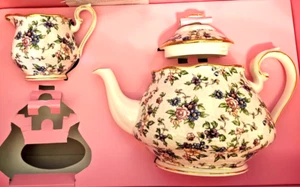 Royal Albert 100 Years 1940 English Chintz 2 Piece Teapot & Creamer 40017572 - Picture 1 of 5