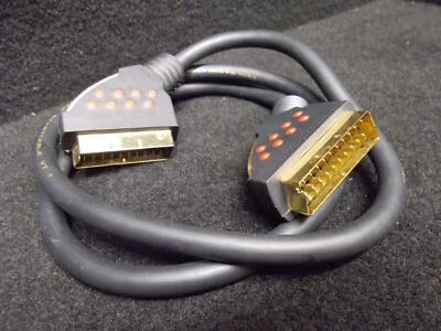 Scart Cable, 90 cm, Black/Red. #K-345-24 - Image 1 of 2