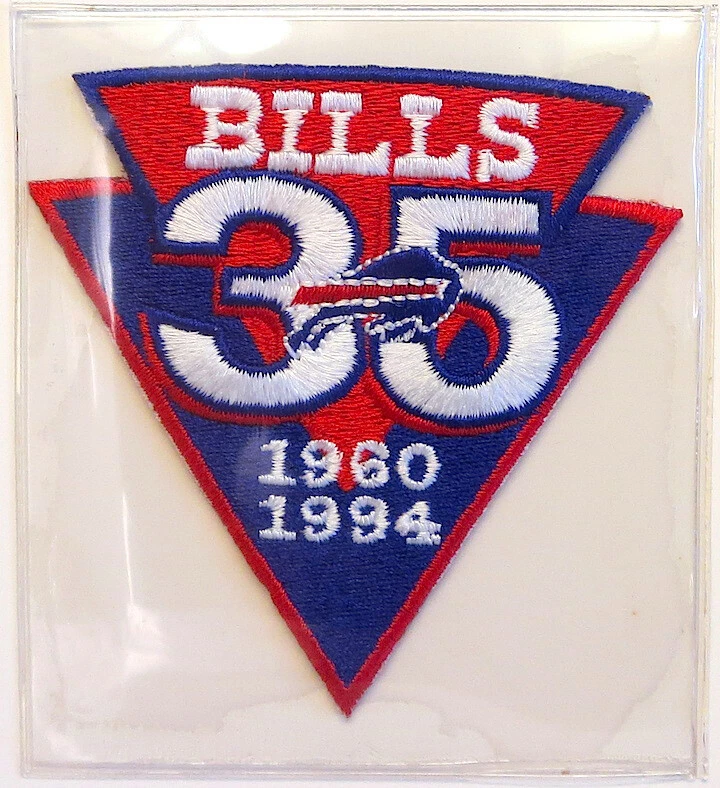 BUFFALO BILLS 35th ANNIVERSARY NFL TEAM PATCH Willabee Ward PATCH ONLY Worn 1994 - Image 1 of 1