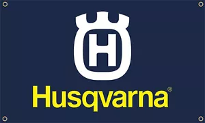 HUSQVARNA Garaje Pared Coche Moto Carreras Show Auto Reparación Taller Bandera - Imagen 1 de 22