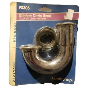 PlumbShop PS305 Küche Abfluss Bogen 1 - 1/2 Zoll Messing verchromt - Bild 1 von 6