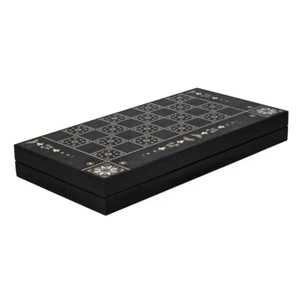 Wooden Pearl Design Backgammon Set 19 Inch - Picture 1 of 4