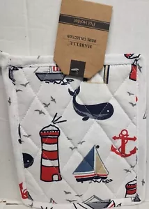 Portavaso Jumbo in cotone (8x8") NAUTICA, FARO, BARCHE, BALENA, ANCORAGGIO, Mabelle, HC - Foto 1 di 6