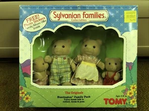 VTG TOMY Sylvanian Huntington Family Bear Family Rare Retired 1985 Epoch BOX - Picture 1 of 8