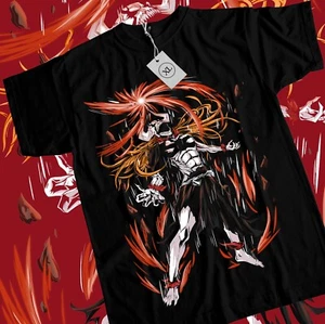 Bleach Ichigo Kurosaki T-Shirt Manga Streifen Horror Anime Geschenk Shirt Tee alle Größen - Bild 1 von 4