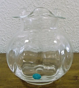 Tiffany & Co. de colección Jarrón Devon de cristal con etiqueta original y firmado en base - Imagen 1 de 7