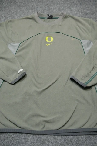 Vintage Oregon Ducks Pullover Mens Large Gray Nike Team Therma Fit Embroidered Cover